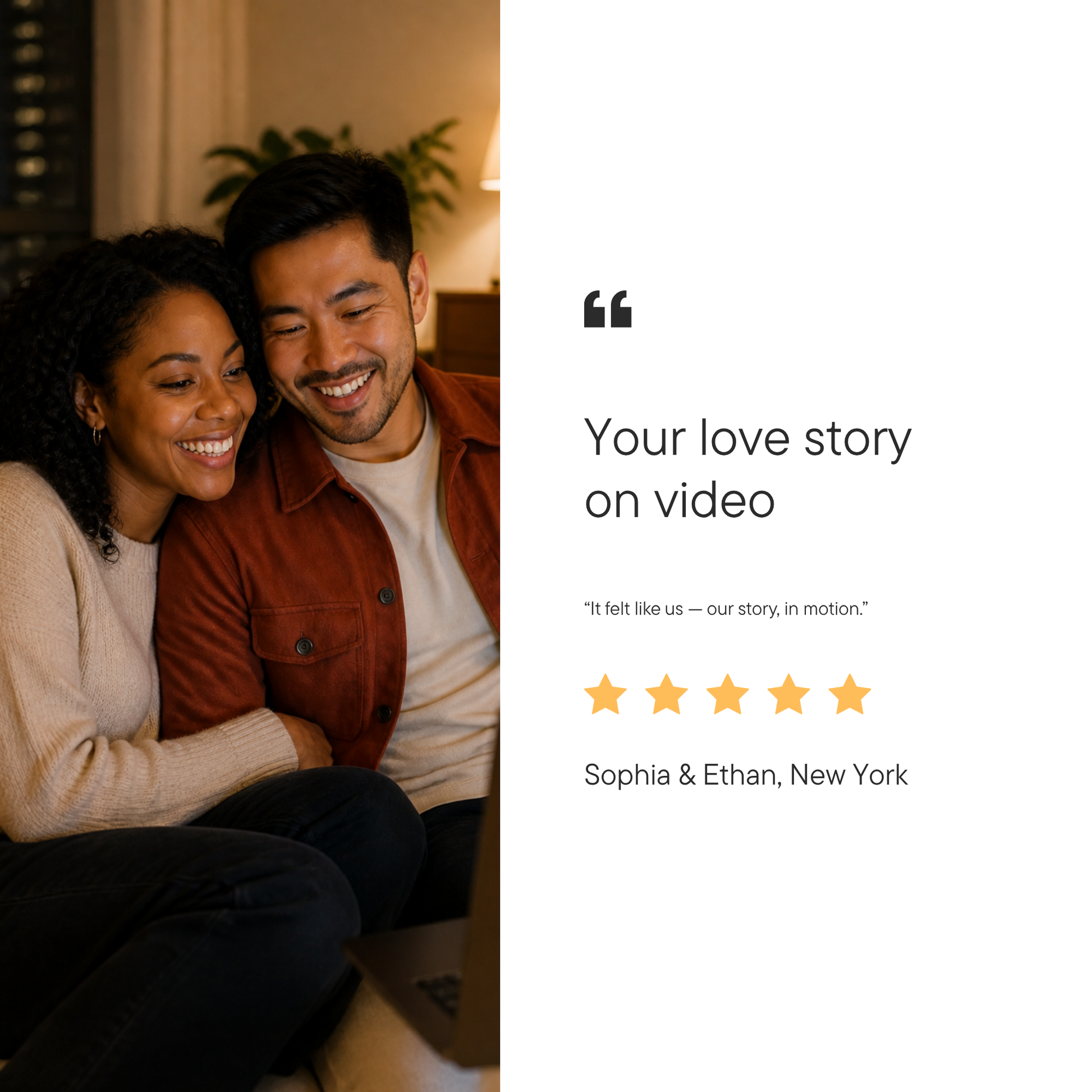 Your Love Story as a Video – customer love story video experience